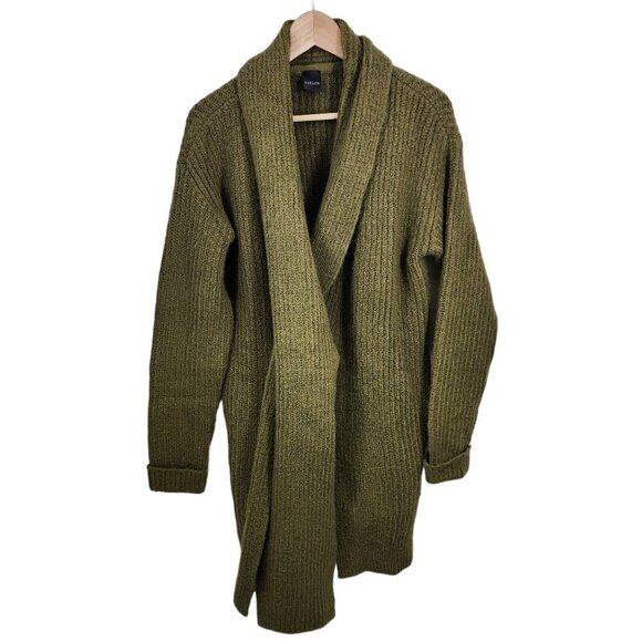 Madeleine Long Cardigan with Lustre Chunky Knit Shawl Collar Women's Size OS - Picture 11 of 12